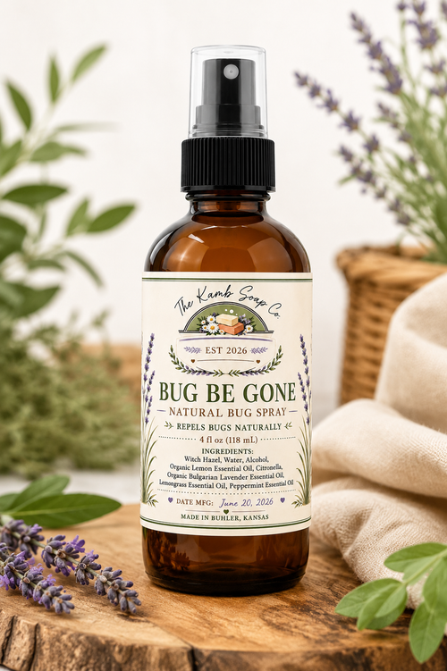Bug Be Gone Natural Bug Spray – 4 oz | DEET-Free Outdoor Insect Repellent with Citronella, Lemongrass & Lavender