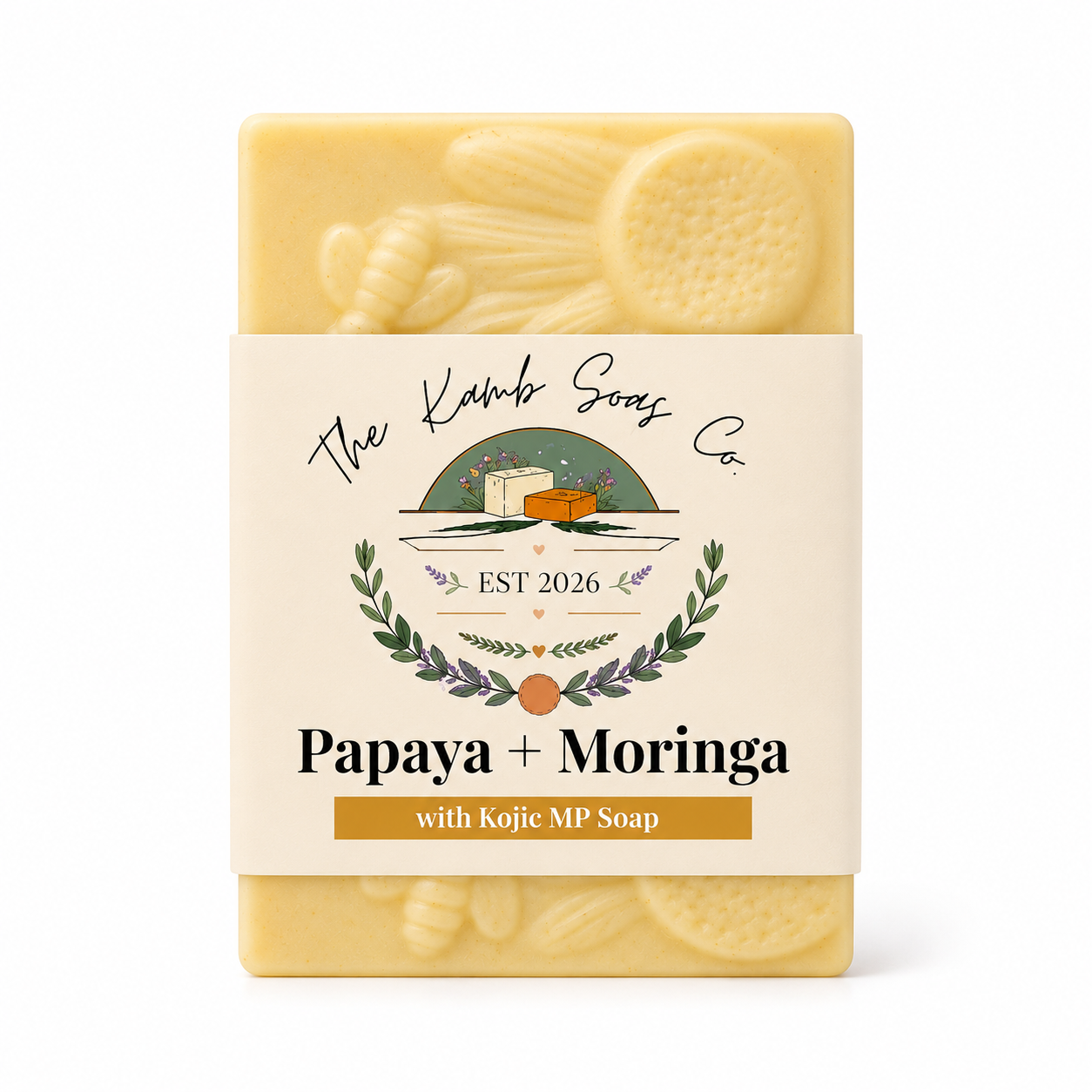 Papaya + Moringa & Spirulina Kojic Brightening Soap