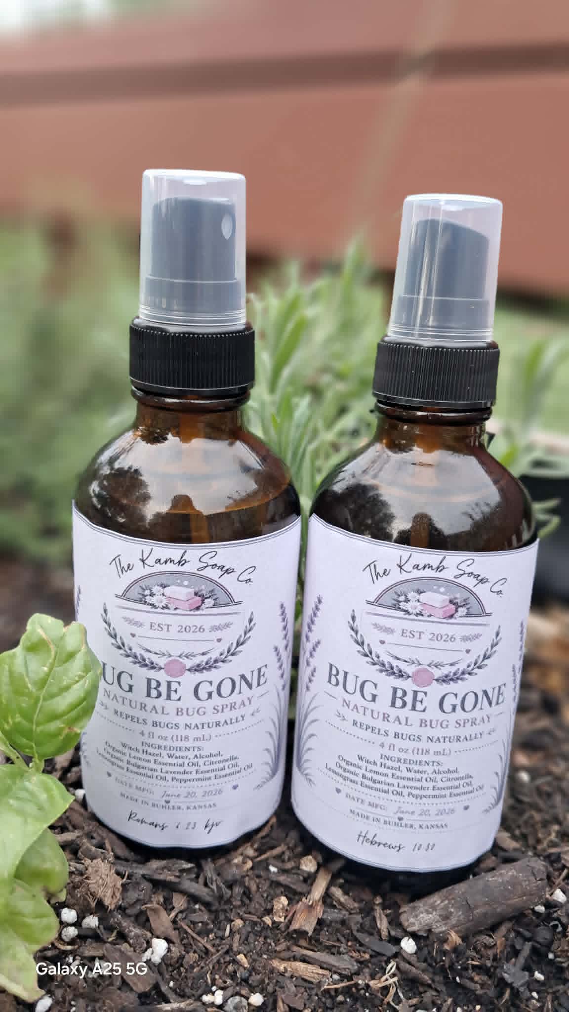 Bug Be Gone Natural Bug Spray – 4 oz | DEET-Free Outdoor Insect Repellent with Citronella, Lemongrass & Lavender
