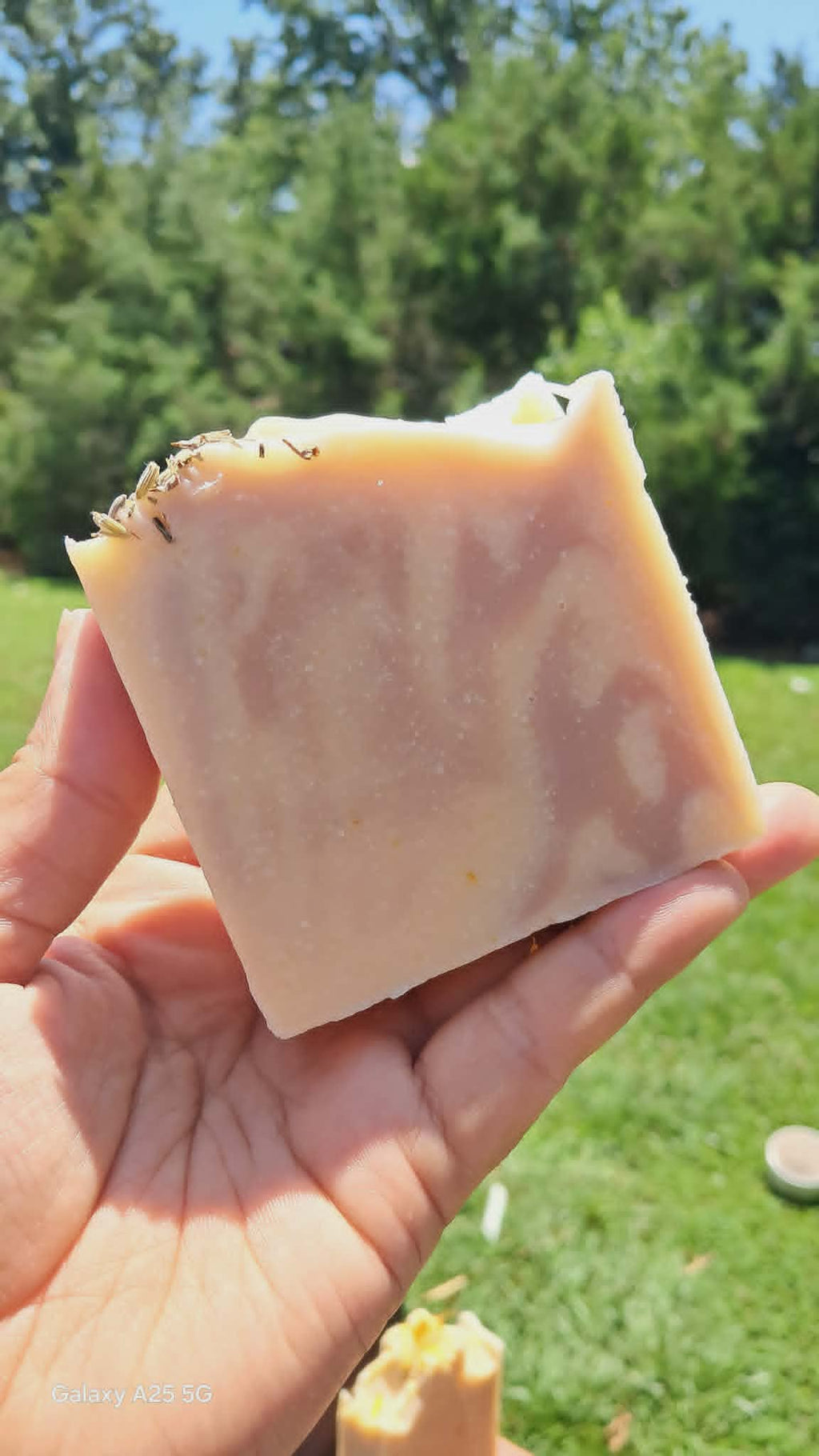 Lavender Goatmilk Bar Soap | Handmade Goat Milk Soap with Lavender and Brazilian Purple Clay | Natural Face and Body Soap