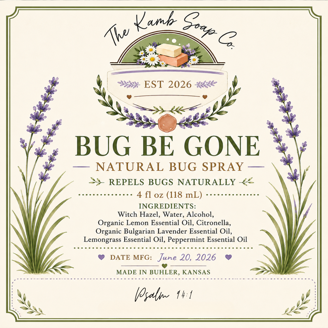 Bug Be Gone Natural Bug Spray – 4 oz | DEET-Free Outdoor Insect Repellent with Citronella, Lemongrass & Lavender